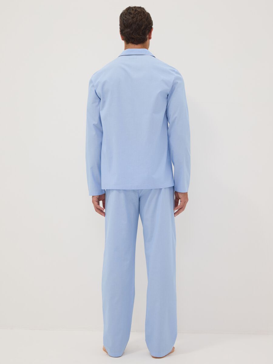 Light blue organic cotton pyjamas with collar_3