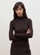 Brown modal and stretch cashmere T-shirt, regular fit_2
