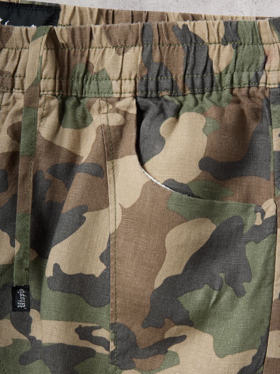 100% Linen Camo Shorts_6