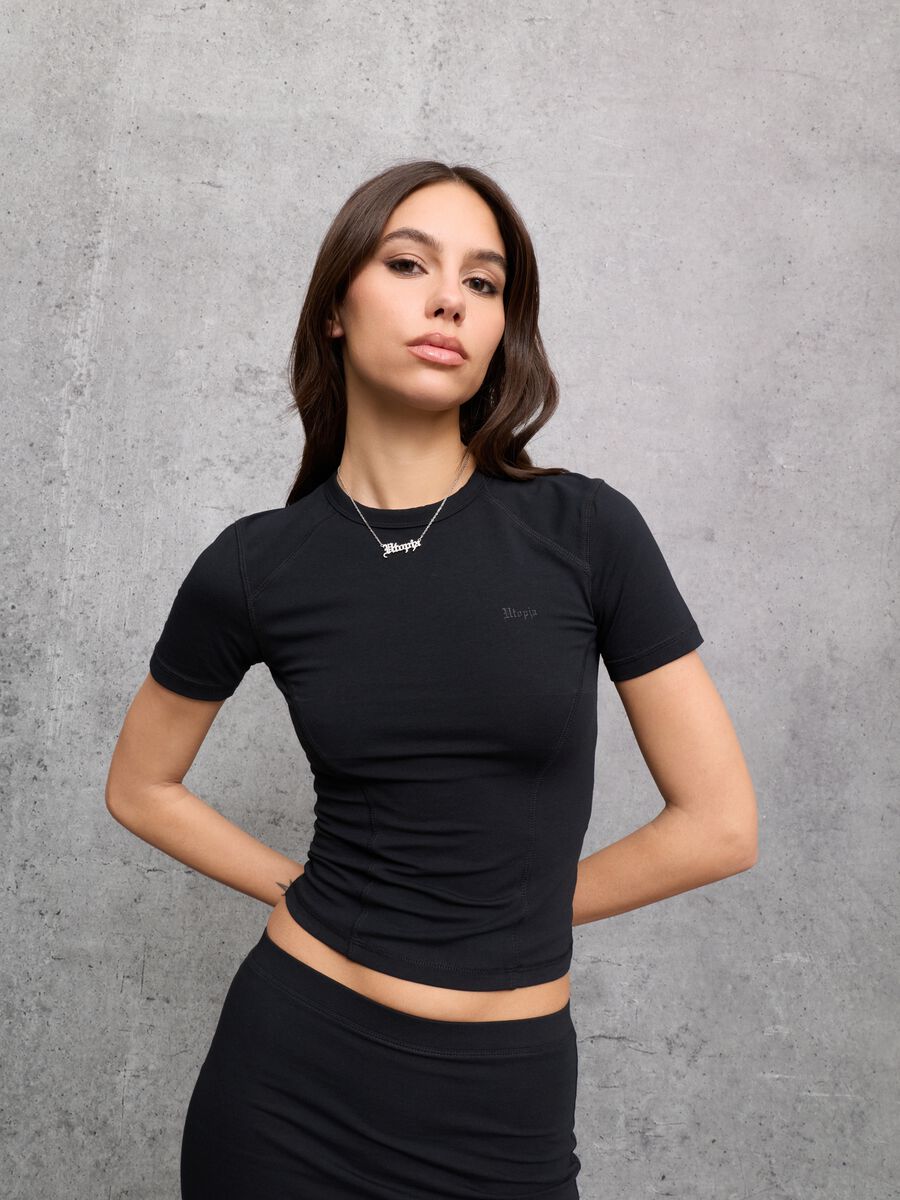Fitted Black Logo T-shirt_2