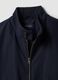 Navy blue regular-fit jacket with zip and high collar_2