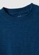 Oversized fit children's blue pure cotton crew neck t-shirt_3