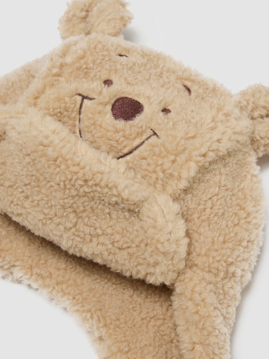Beige hat with appliqu&eacute; ears and Winnie the Pooh embroidery_2
