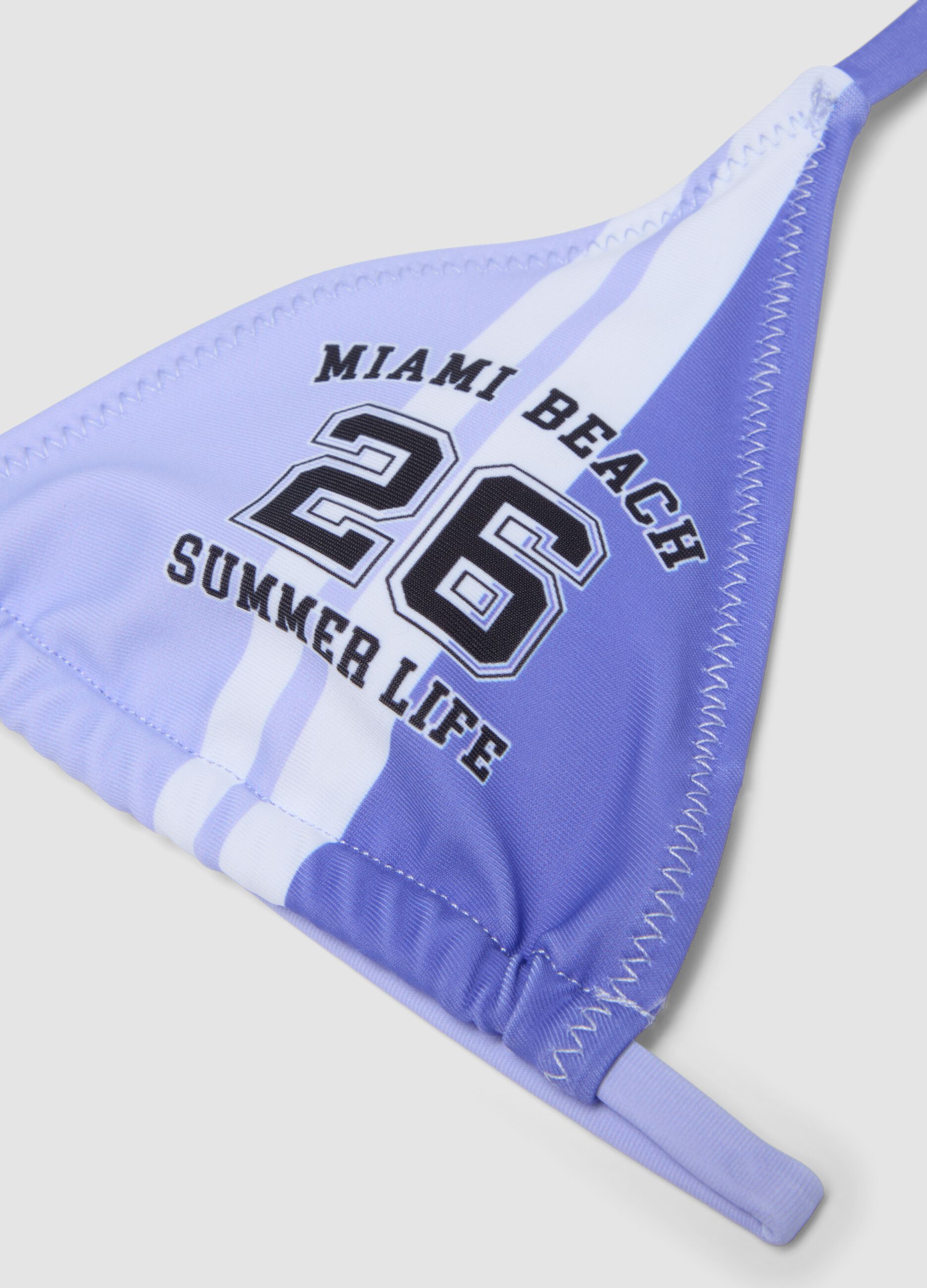 Purple stretch triangle bikini