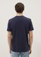 Blaues T-Shirt aus reiner Baumwolle mit Frontprint, Regular Fit_3