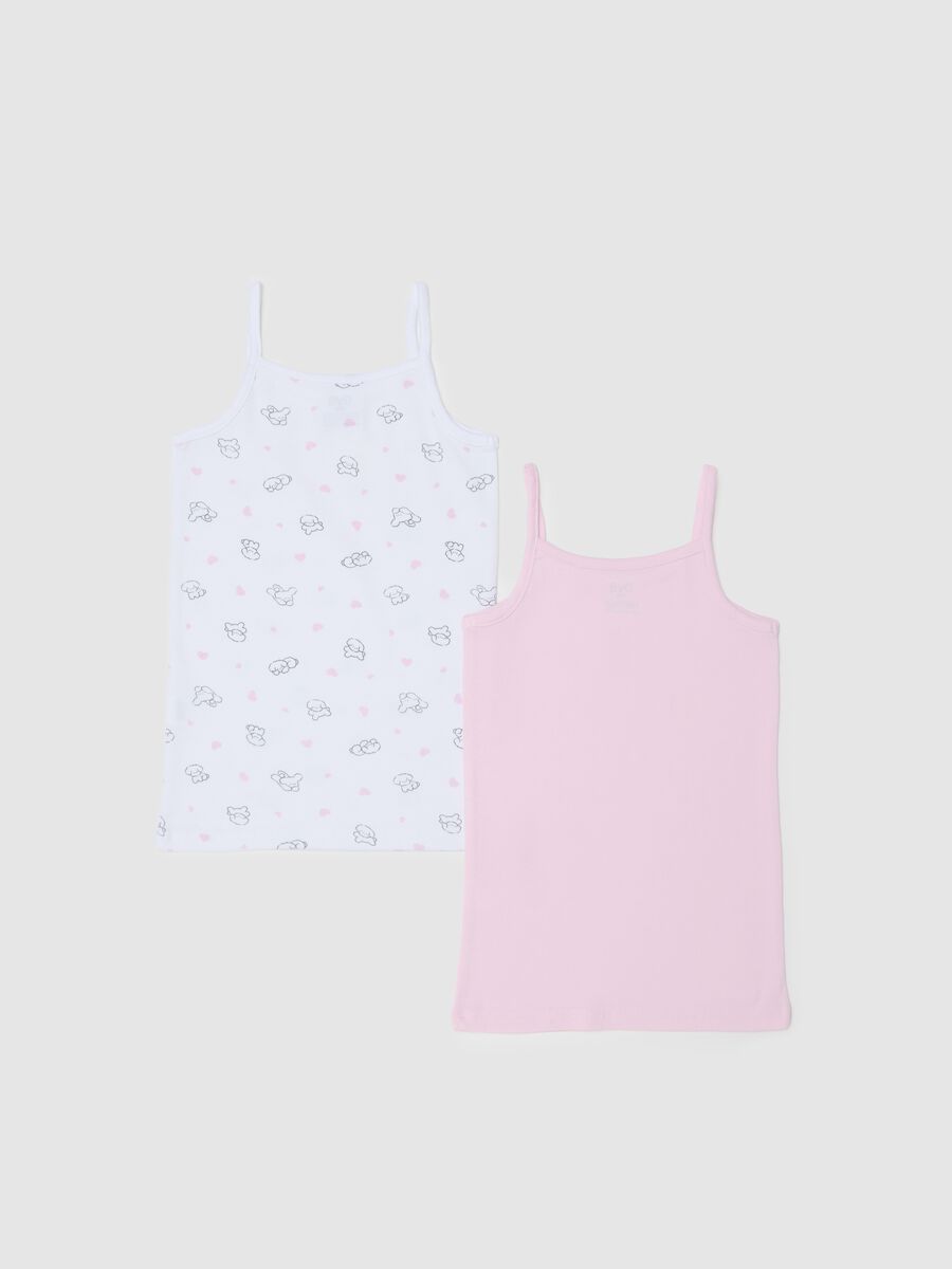 Multipack colourful pure cotton vests for girls, regular fit_1