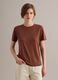 Braunes T-Shirt aus reinem Leinen mit kurzen &Auml;rmeln, Regular Fit_0