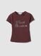 Braunes, figurbetontes T-Shirt aus Stretch-Baumwolle mit Strass-Applikationen_4