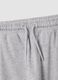 Grey pure cotton joggers with print, comfort fit for boys_4