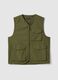 Regular fit green gilet with zip and front pockets_4
