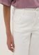 White Stretch Cotton Culotte Trousers for Girls_2