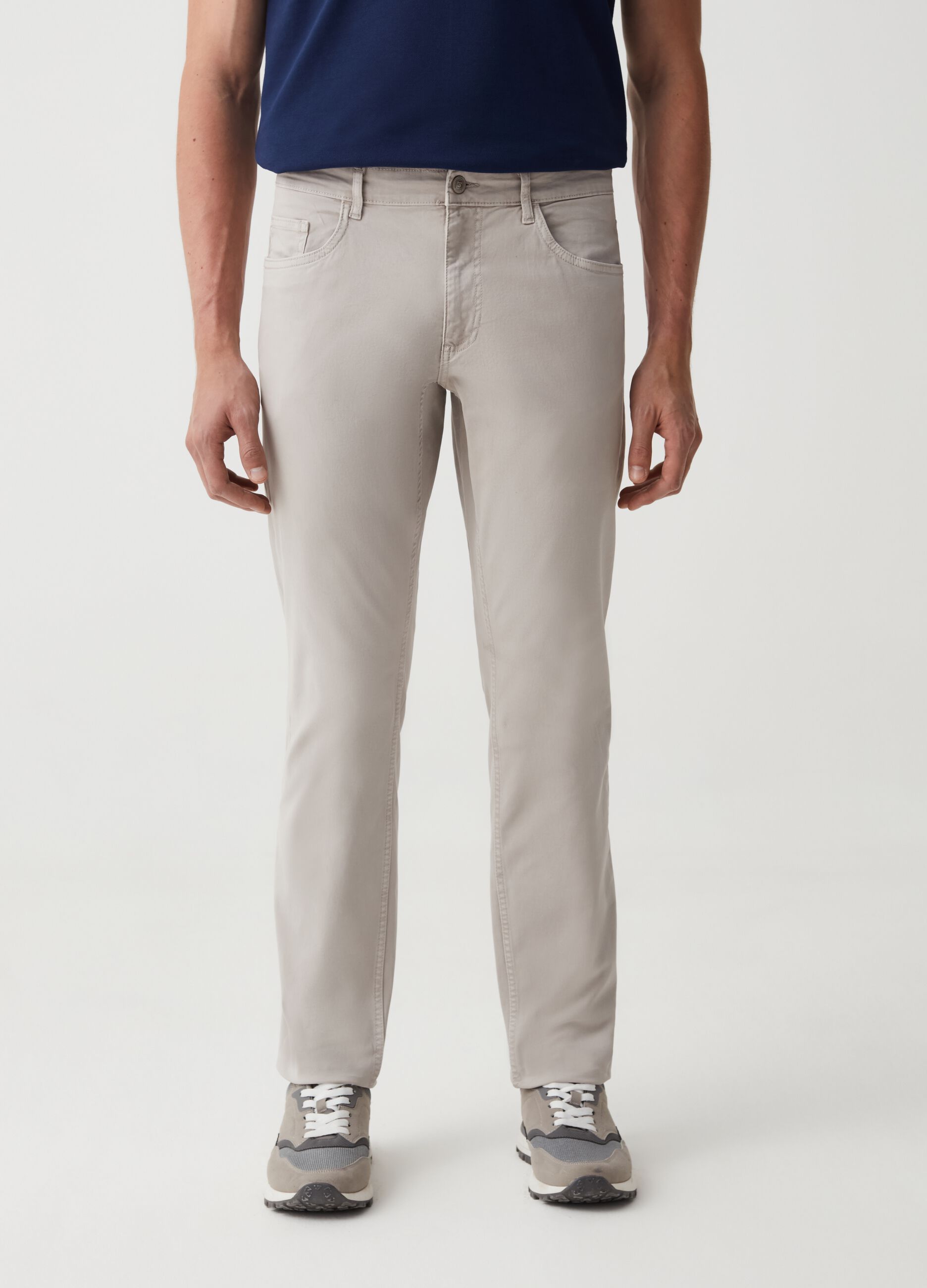 5-pocket, regular-fit trousers