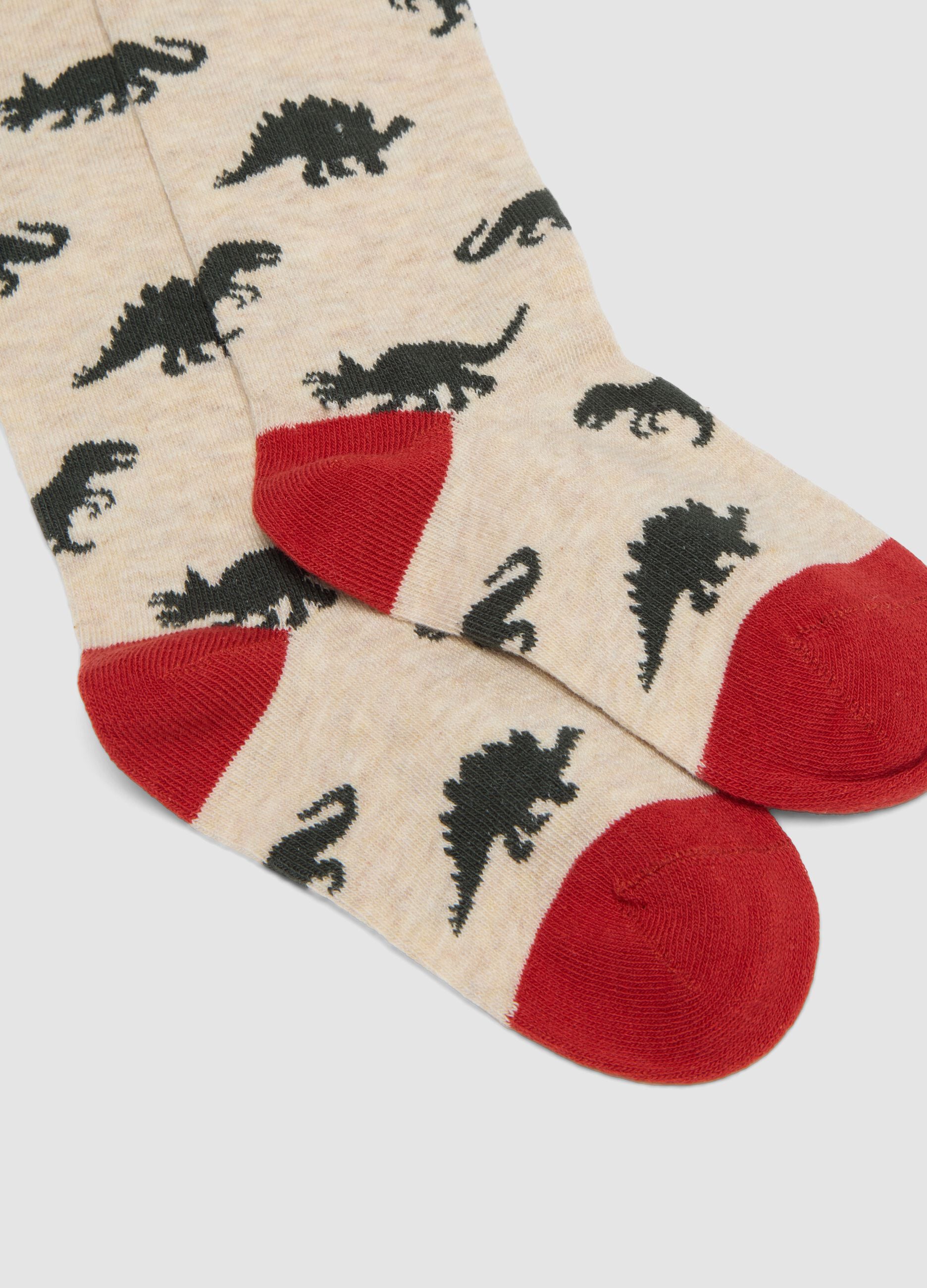 2er-Pack lange Socken in Braun und Gr&uuml;n aus elastischer Bio-Baumwolle