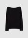 Black crew neck long sleeve regular fit jumper_4