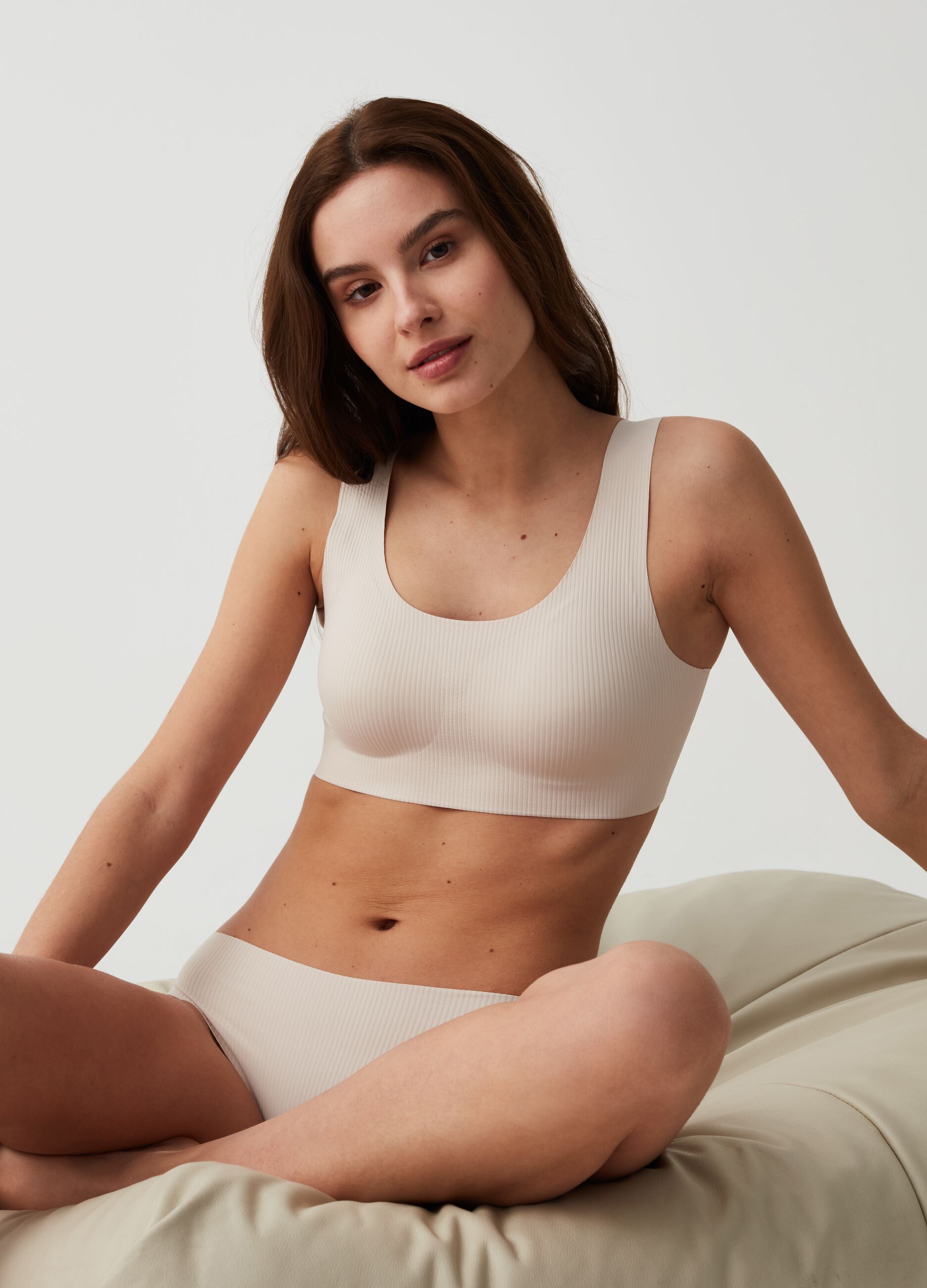 The Nude seamless ribbed bralette