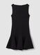 Black sleeveless stretch viscose dress with eyelets_2