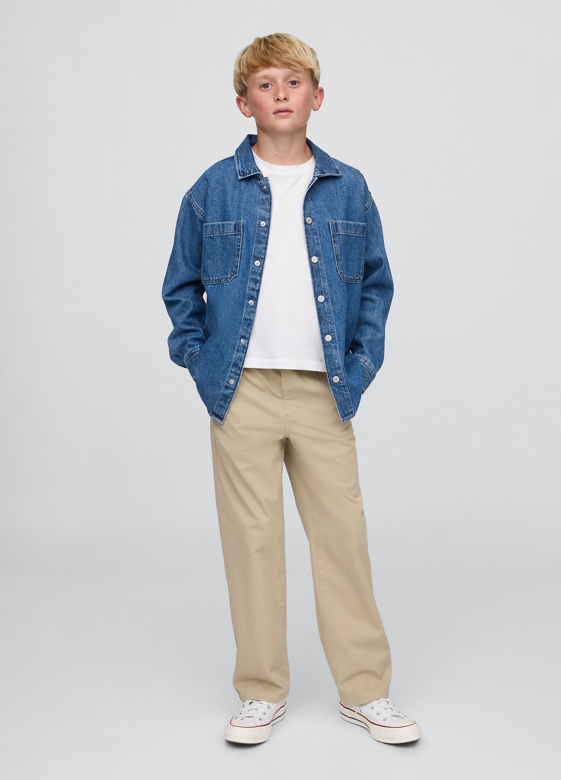 Beige regular stretch trousers