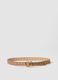 Brown belt with perforated heart buckle_0