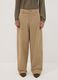 The Iconic Pants beige stretch cotton-blend barrel-fit trousers_1
