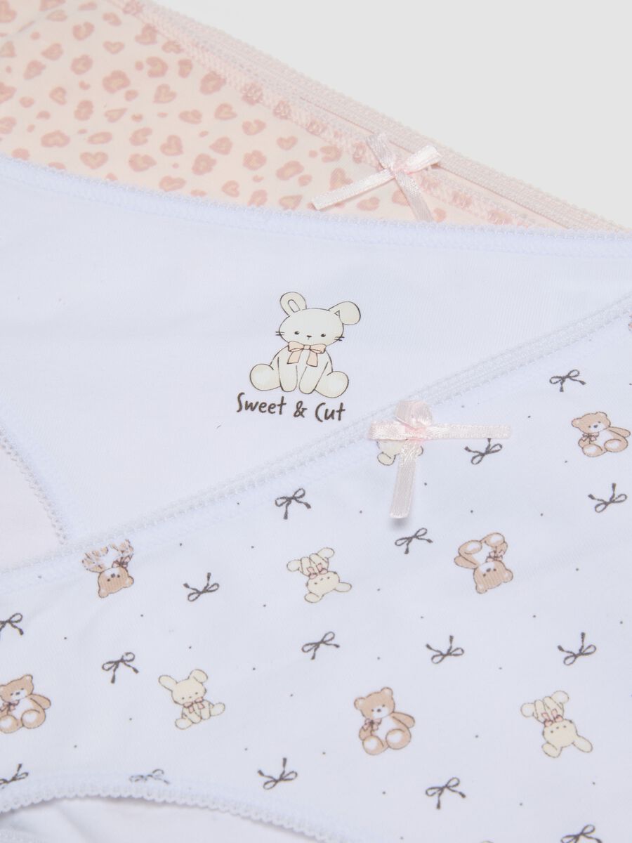 5-pack of multicoloured organic cotton briefs for girls_3