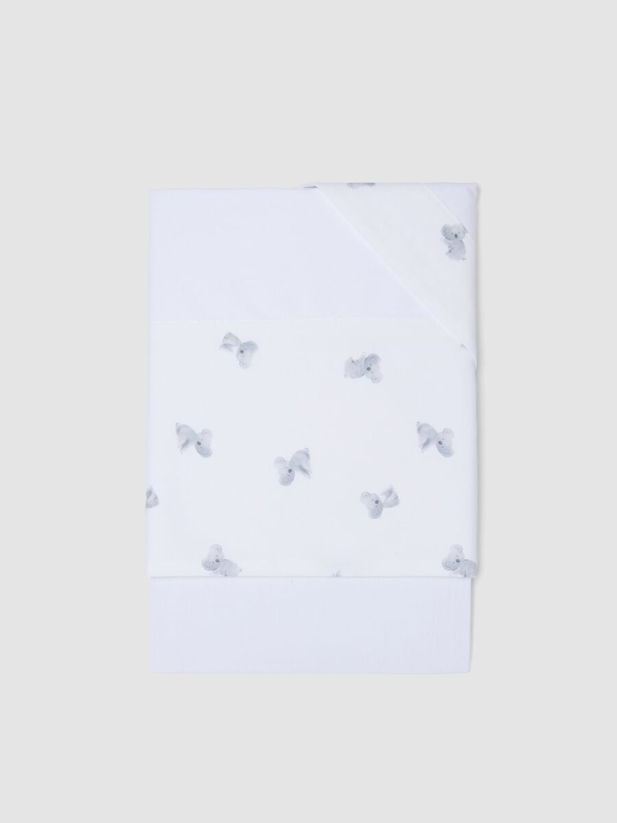 White pure cotton baby sheets with koala print_0