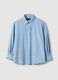 Chemise en pur coton ray&eacute;e bleue, coupe regular_4