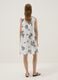 Wei&szlig;es Mini-Kleid aus reiner Baumwolle mit Blumenprint_3