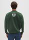 Sweatshirt verde em mistura de algod&atilde;o regular fit com estampado Milwaukee Bucks_2