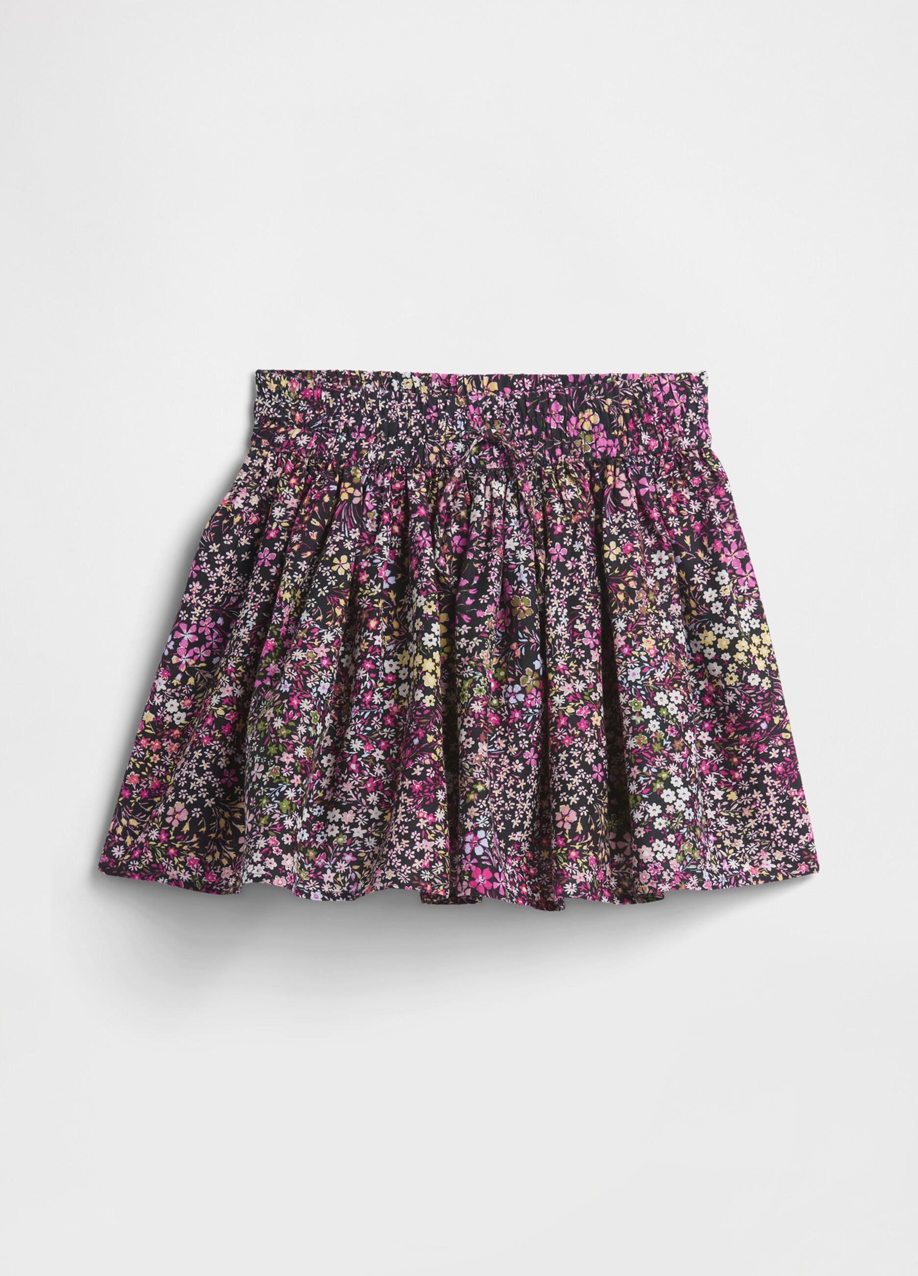 Multicolour printed skirt in cotton and viscose blend