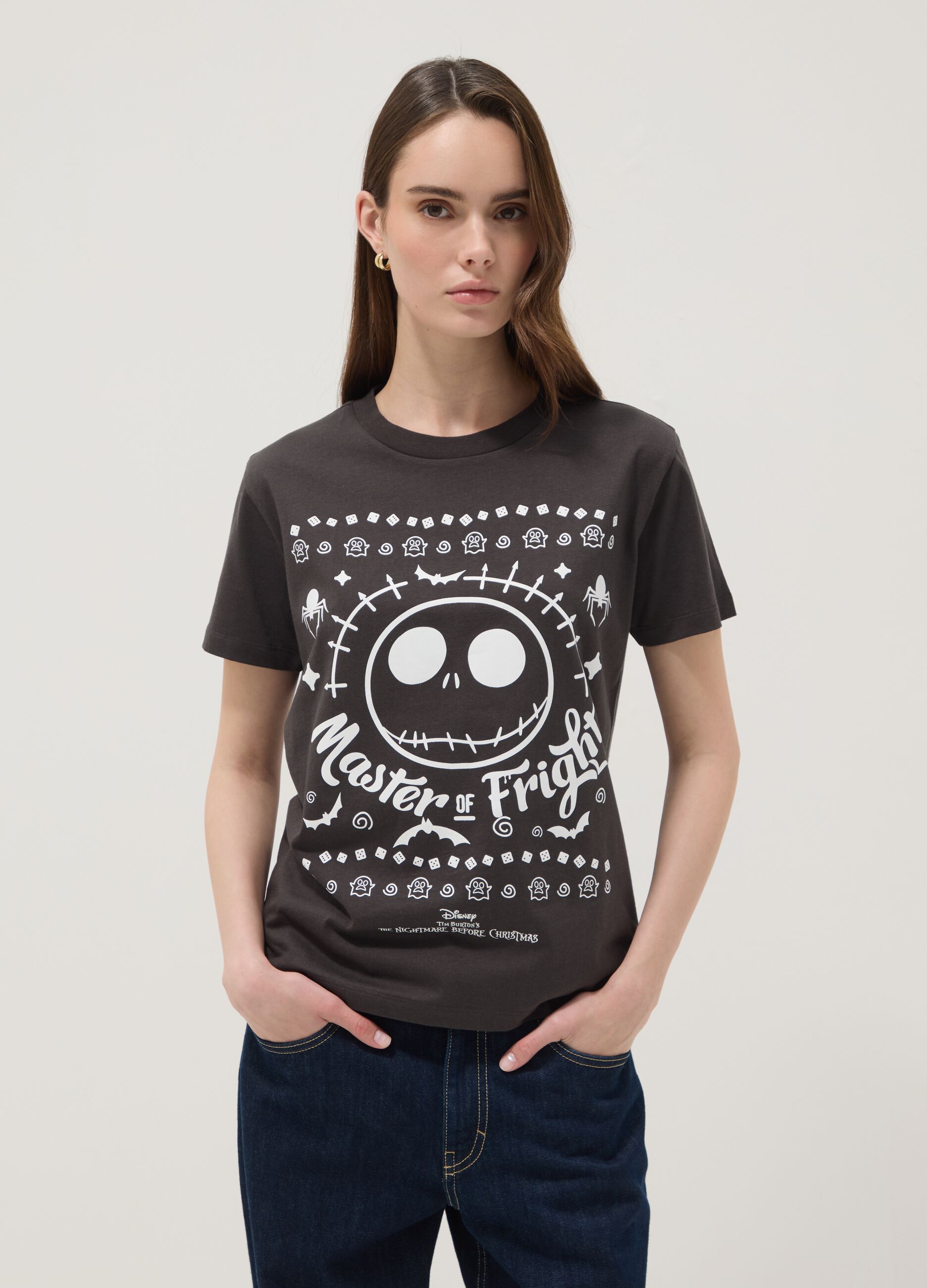 Black pure cotton Nightmare Before Christmas T-shirt