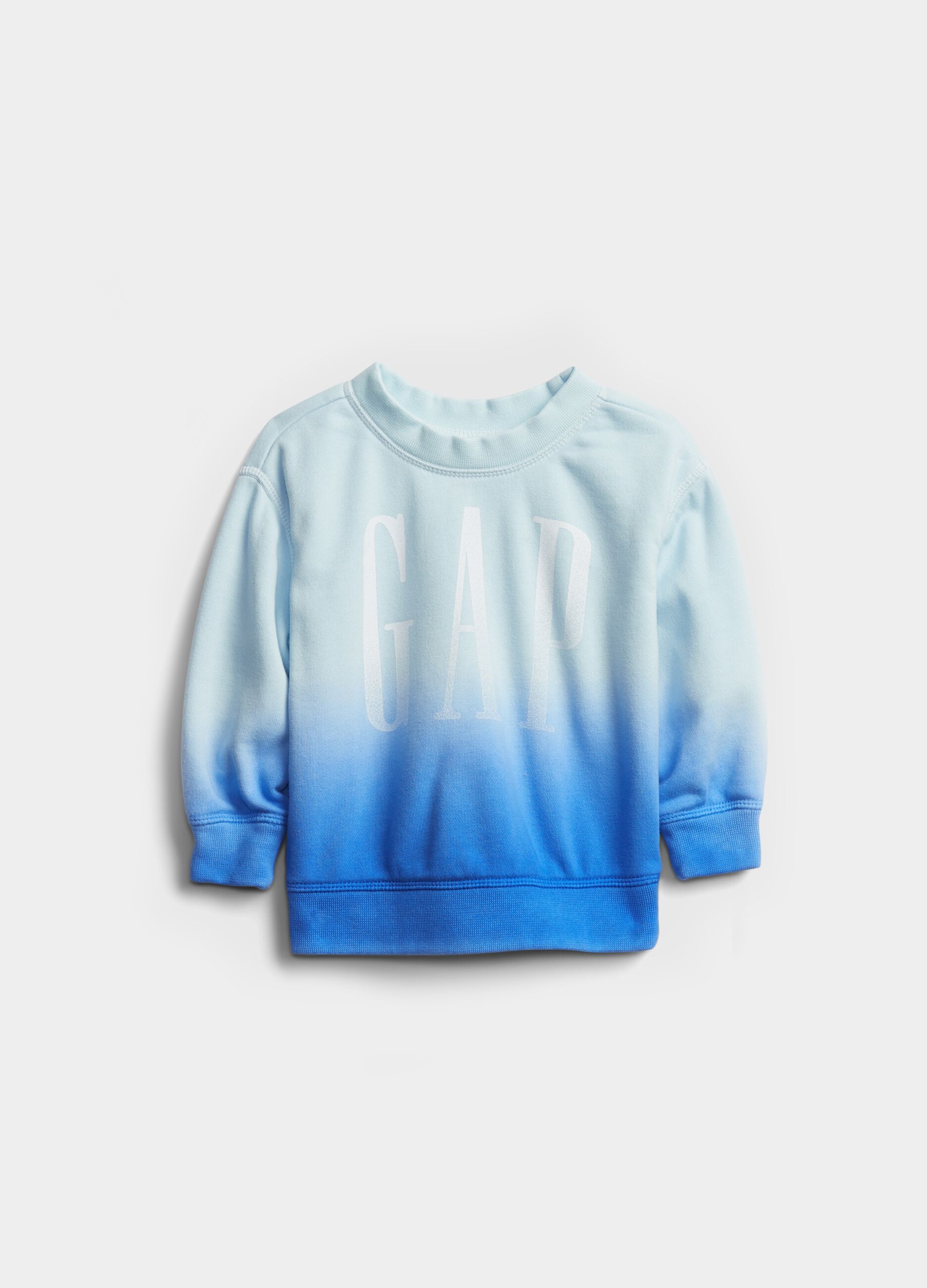 Degradé-effect sweatshirt with round neck