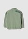 Green cotton blend kids' regular fit sweatshirt with zip and large pockets_1