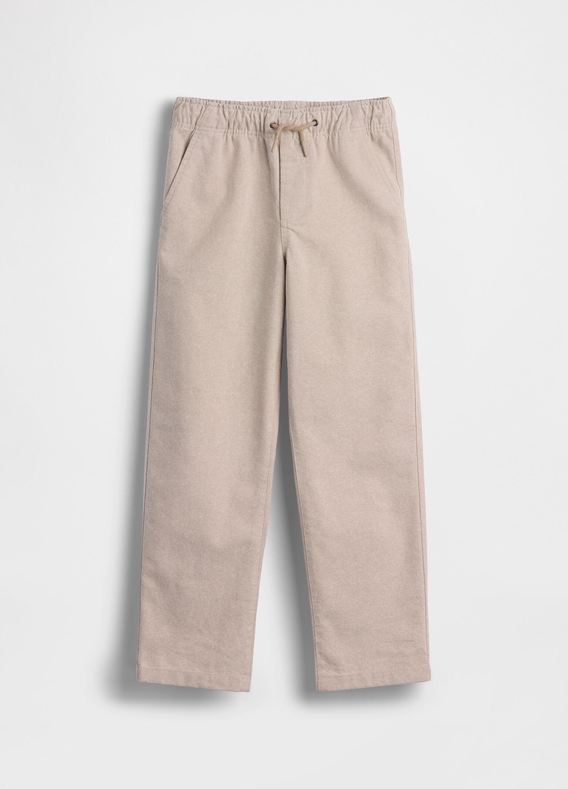 Linen and cotton blend trousers