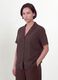 Brown oversized short-sleeve viscose-blend shirt_3
