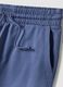 Blue cotton blend regular fit shorts_5