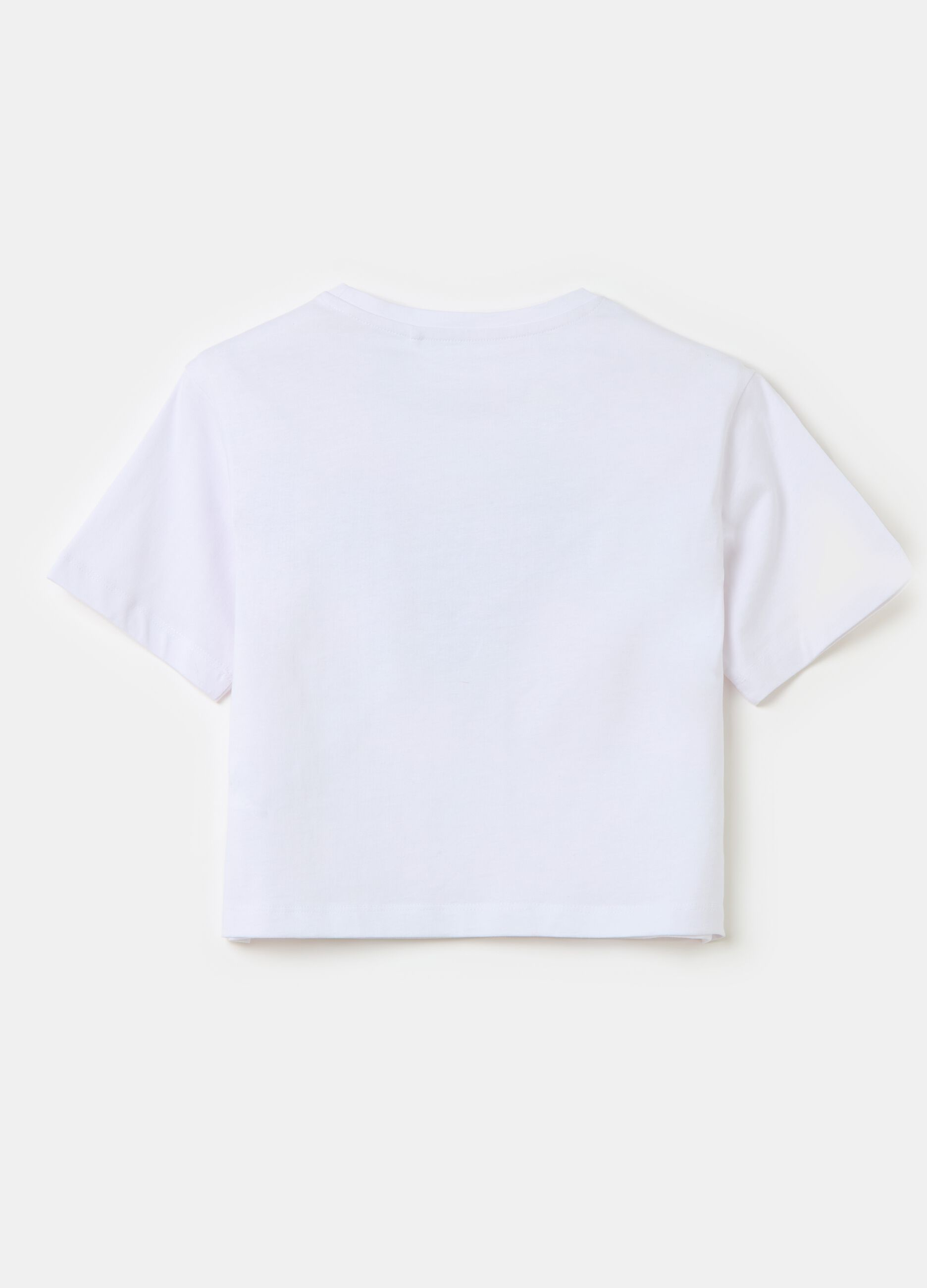 Camiseta corta de algodón con estampado