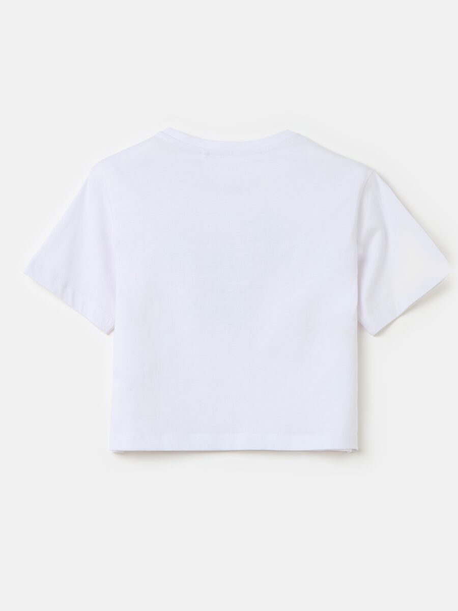 Camiseta corta de algodón con estampado_1