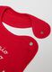 Red pure cotton newborn Christmas bib_1