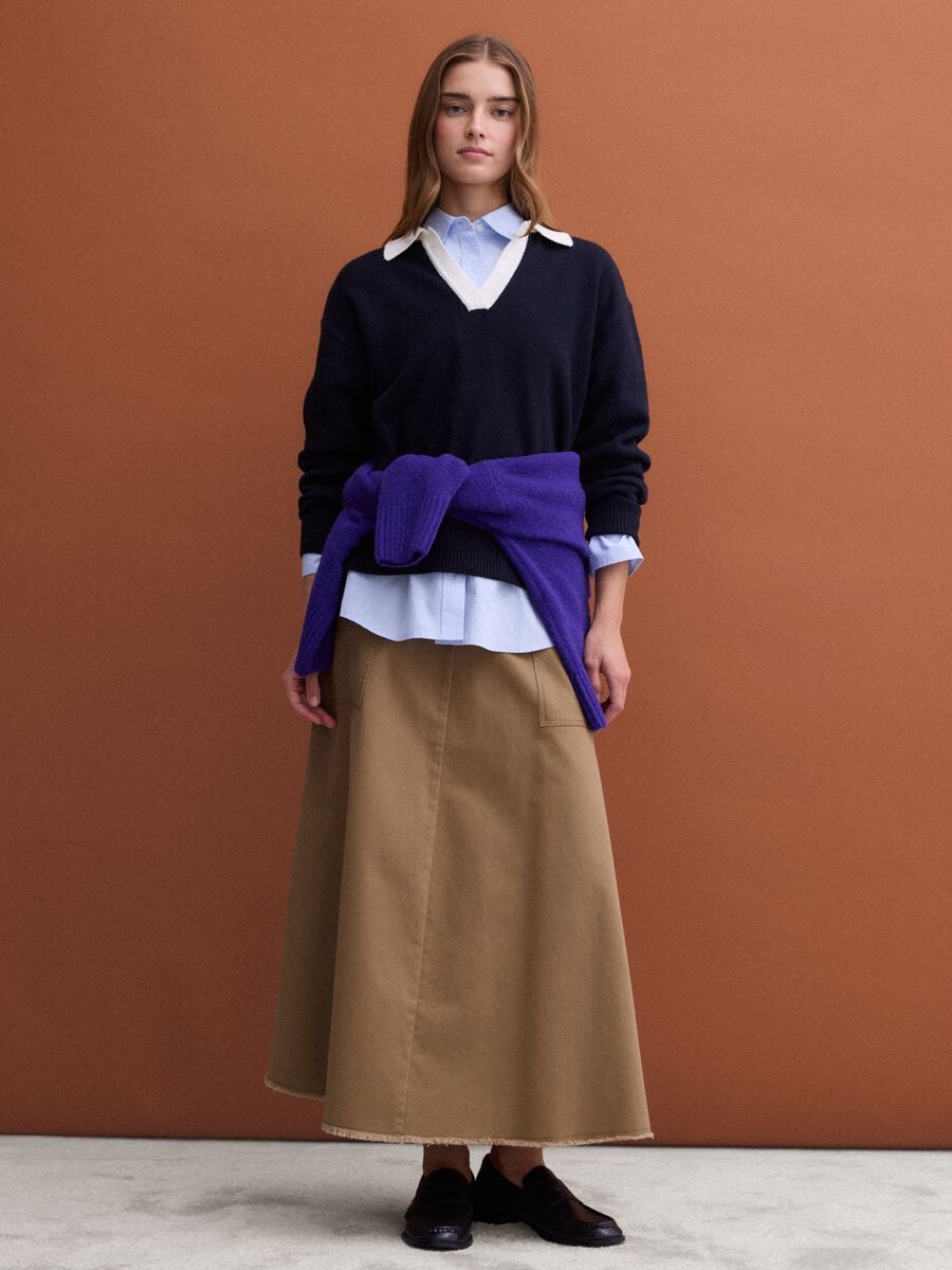 Blue wool-blend polo-collar jumper_2