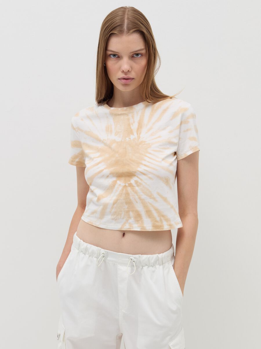 Crop T-shirt in cotton_0
