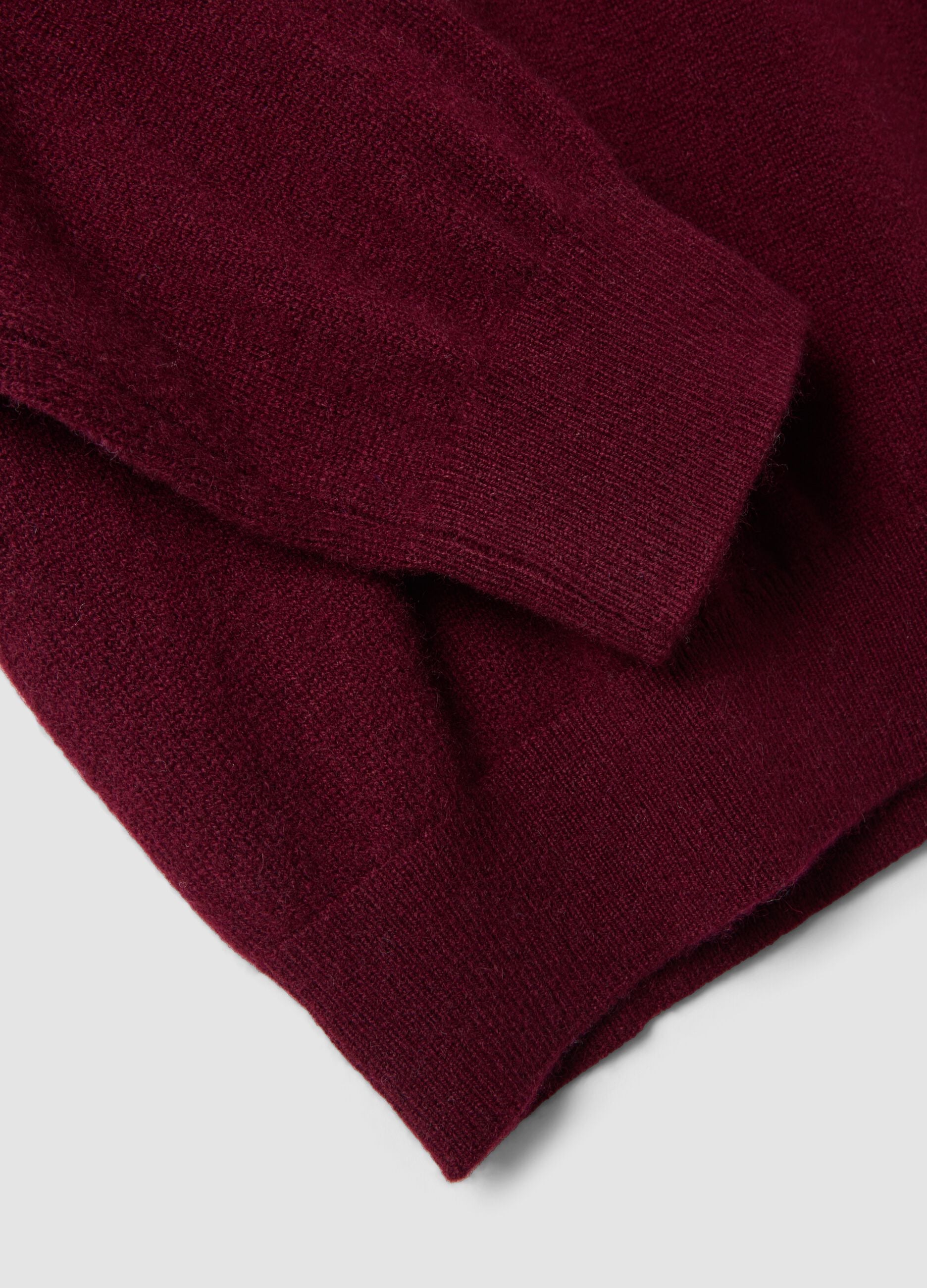 Roter Regular-Fit-Pullover aus reinem Kaschmir