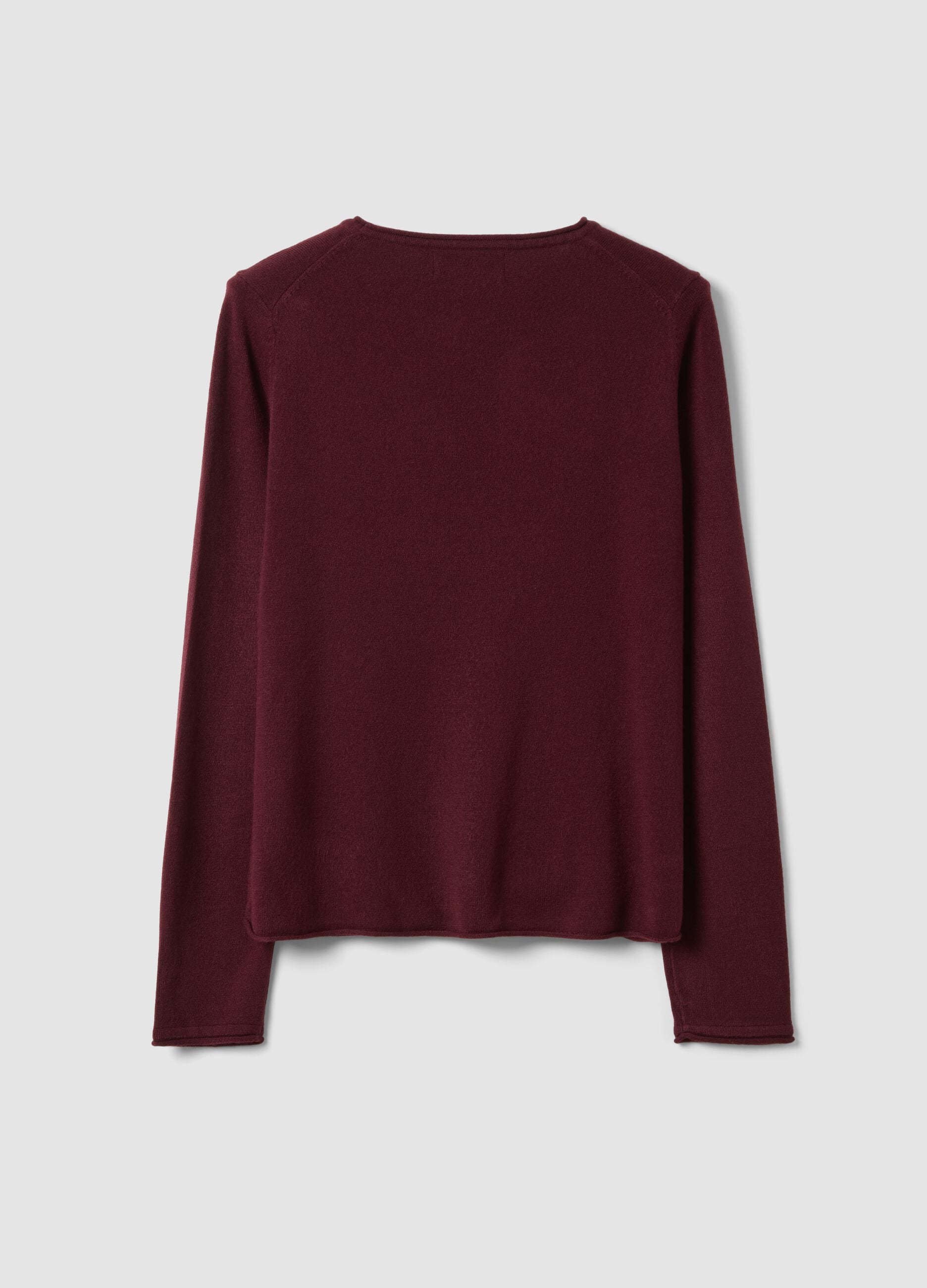 Purple long-sleeved crew-neck top