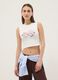 Wei&szlig;es Regular-Fit Tanktop aus elastischer Baumwolle mit Prints_2
