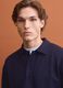Navy stretch polo-collar sweatshirt with a relaxed fit_2