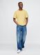 Short Sleeve Yellow Cotton T-shirt_1