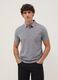 Grey short-sleeved polo shirt in pure cotton_2