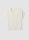 Wei&szlig;es T-Shirt aus elastischer Viskose, Regular Fit_4