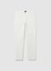 White Stretch Cotton Slim Fit Trousers_4