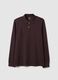 Brown pure cotton polo regular fit_4