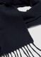 Blue viscose-blend scarf with fringes_1